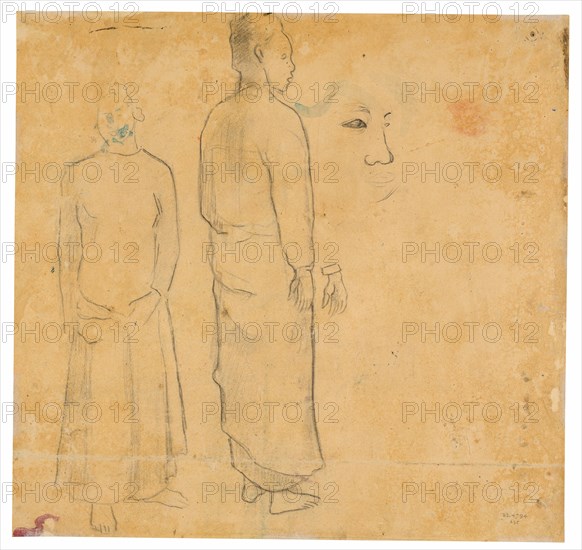 Two Figures (related to the painting Tahitian Landscape), 1891/93.
