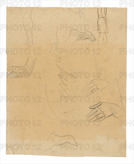Sketches of Figures, Hands, and Feet (related to the painting Aha oe feii? [What! Are You Jealous?]), 1891/93.