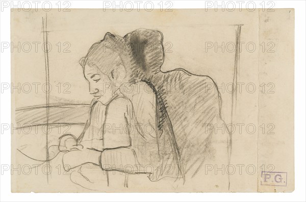 Seated Tahitian Woman (recto), Sketches of Roosters and Chickens (verso), 1891/93.