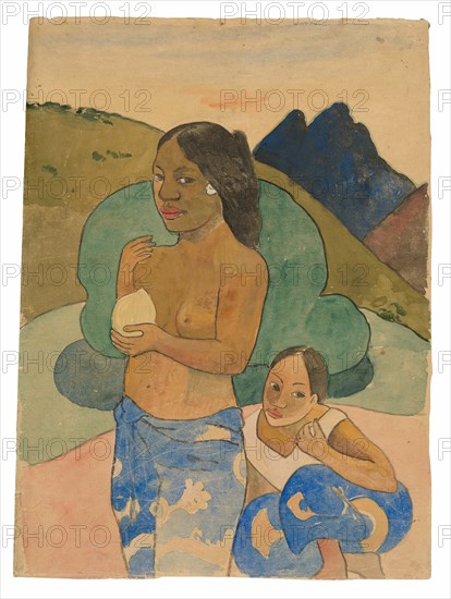 Two Tahitian Women in a Landscape, c. 1892.