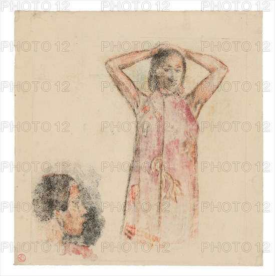 Tahitian Girl in Pink Pareu, 1894.