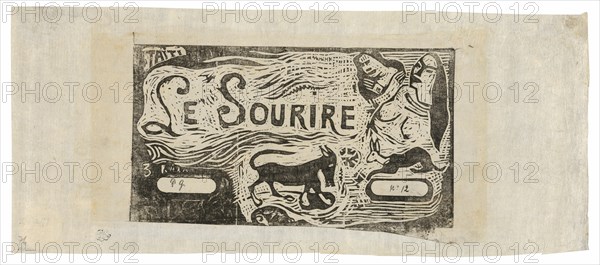 Fox, Busts of Two Women, and a Rabbit, headpiece for Le sourire, 1899/1900.