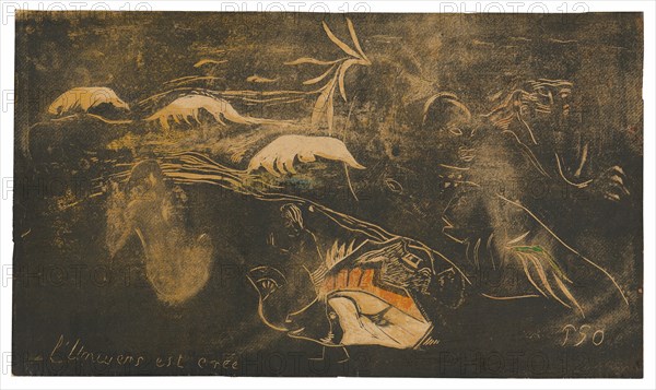L’univers est créé (The Universe Is Being Created), from the Noa Noa Suite, 1893–94.