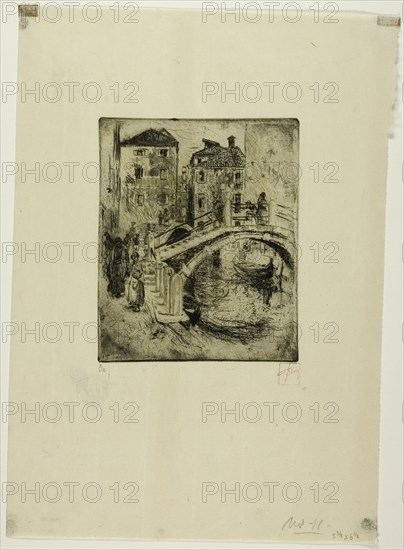 Venetian Canal and Bridges, 1886.