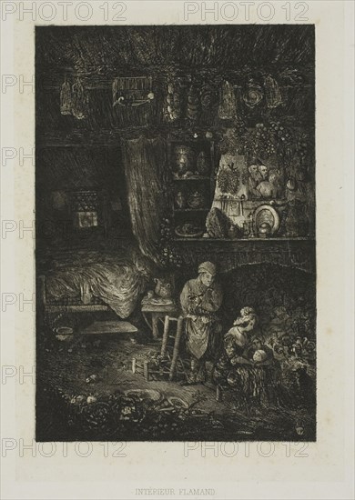 Flemish Interior, from Revue Fantaisiste, 1856.