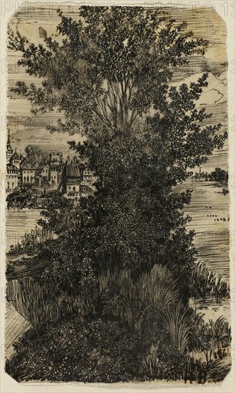 Clump of Trees with a Village in the Distance, 1861.