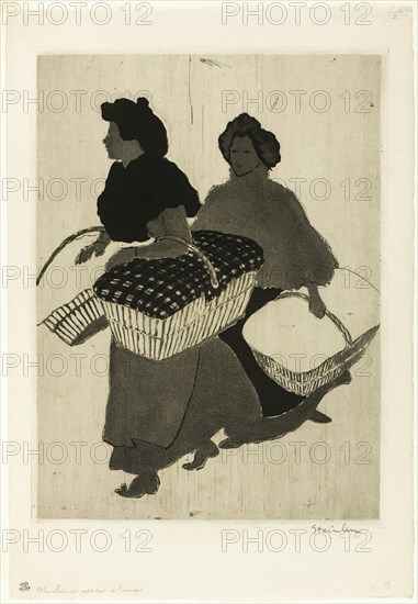 Laundresses Carrying Back Their Work, 1898.