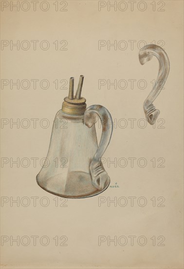 Whale Oil Lamp, c. 1936.