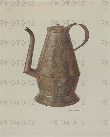 Pa. German Coffee Pot, c. 1939.