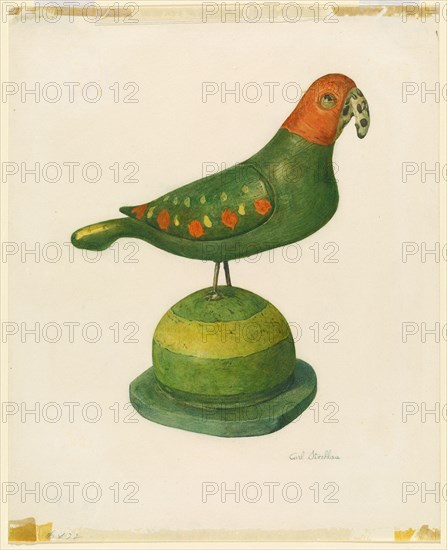 Pensylvania German Carved Bird, 1935/1942.