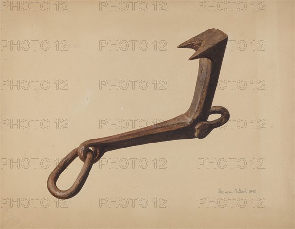 Sled Starting Hook, 1940.