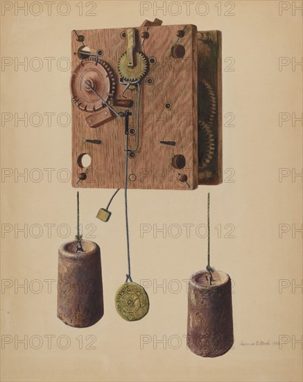 Mechanism of Eli Terry Clock, 1940.
