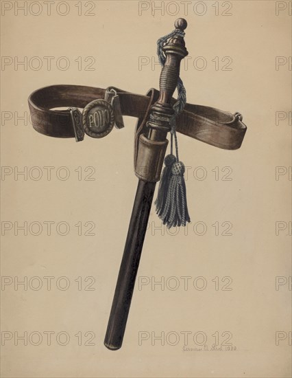 Police Club and Belt, 1939.