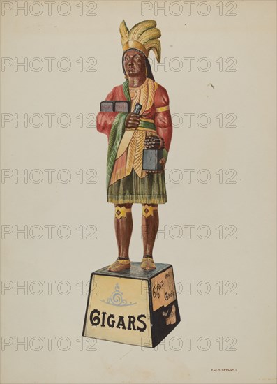 Wooden Indian, c. 1940.