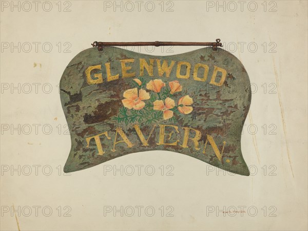 Tavern Sign, c. 1940.