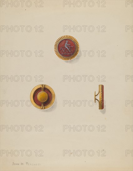 Cuff Buttons, c. 1936.