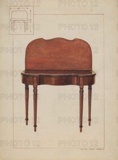 Sheraton Wall Table, c. 1937.