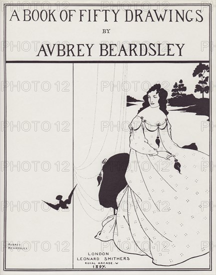 Cover Design for A Book of Fifty Drawings, 1897. Creator: Aubrey Beardsley.