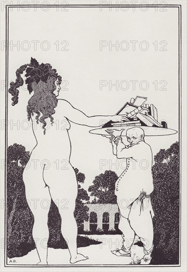 Aubrey Beardsley's Book-Plate, 1897. Creator: Aubrey Beardsley.