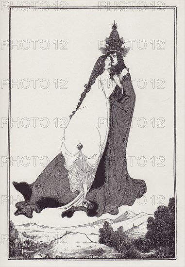 The Ascension of St Rose of Lima, 1896. Creator: Aubrey Beardsley.