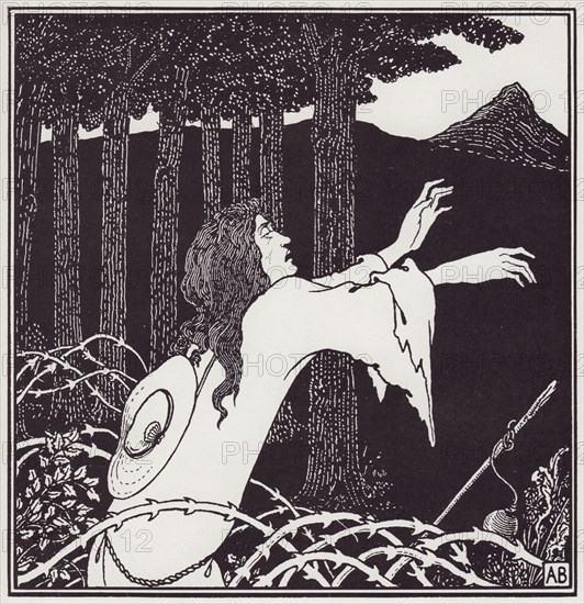 The Return of Tannhauser to the Venusberg, 1895. Creator: Aubrey Beardsley.