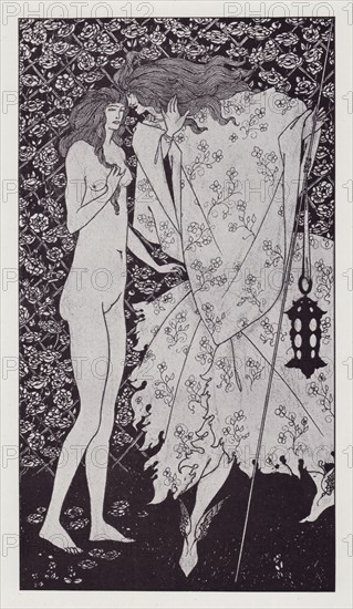 The Mysterious Rose Garden, 1894. Creator: Aubrey Beardsley.