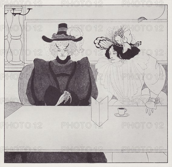 Black Coffee, 1895. Creator: Aubrey Beardsley.