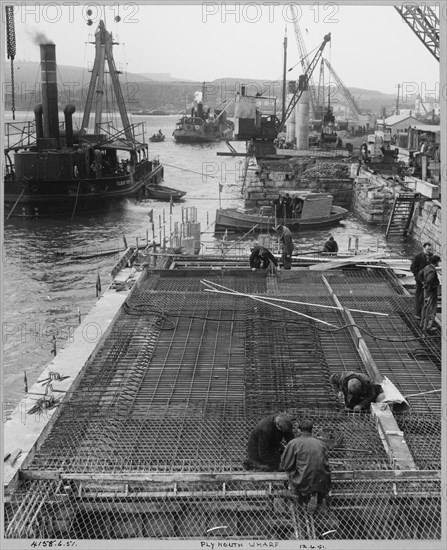 Plymouth Wharf, Plymouth, 12/06/1951. Creator: John Laing plc.