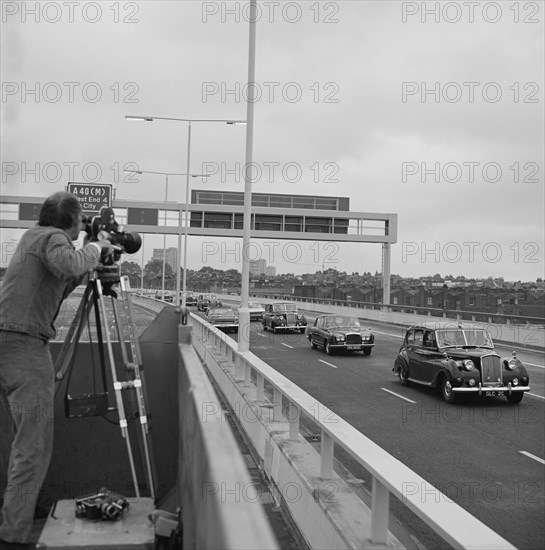 Westway Flyover, A40, Paddington, City of Westminster, London, 28/07/1970. Creator: John Laing plc.