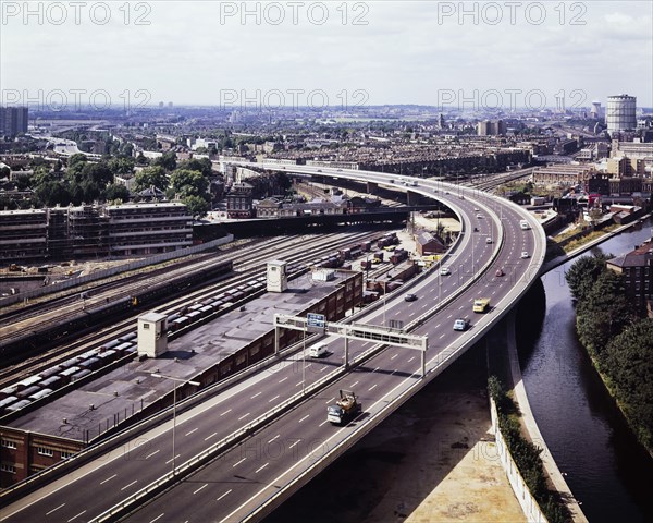 Westway Flyover, A40, Paddington, City of Westminster, London, 01/09/1971. Creator: John Laing plc.