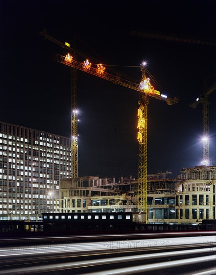 Vauxhall Cross, Albert Embankment, Vauxhall, Lambeth, London, 03/12/1990. Creator: John Laing plc.