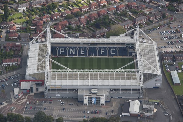 Deepdale, home of Preston North End Football Club, Lancashire, 2015. Creator: Dave MacLeod.