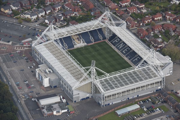 Deepdale, home of Preston North End Football Club, Lancashire, 2015. Creator: Dave MacLeod.