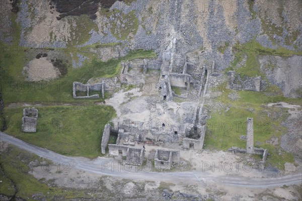 The ruins of Old Gang lead smelt mill, North Yorkshire, 2015. Creator: Dave MacLeod.