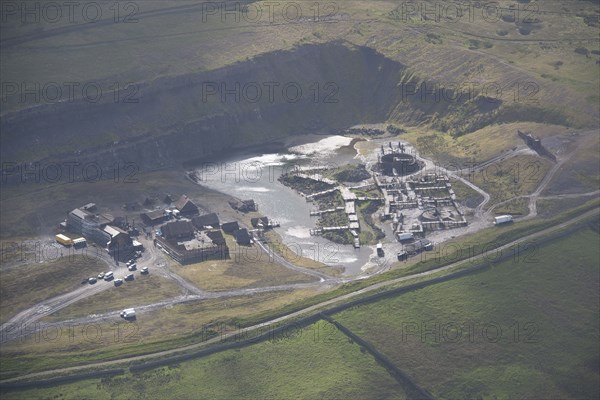 Film set for the Beowulf television series, County Durham, 2015. Creator: Dave MacLeod.