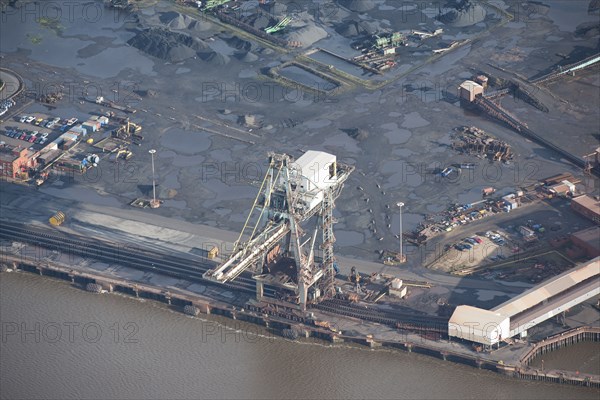 Quay crane at Teesside Steel Works, Redcar and Cleveland, 2015. Creator: Dave MacLeod.