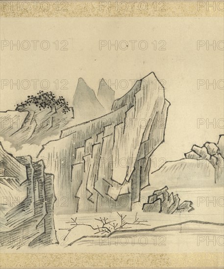 Nine bends of the Jiuquxi River in the Wuyi mountains, 1772. Creator: Ko Fuyo.