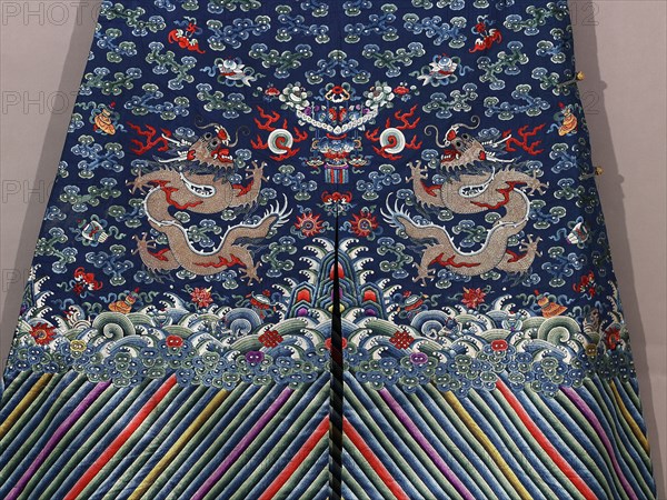 Man's formal robe with clouds and dragons, 19th century (1801 - 1900)C. Creator: Unknown.