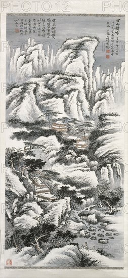 Ten Thousand Mountains in Snow, 1942. Creator: Xiao Sun.