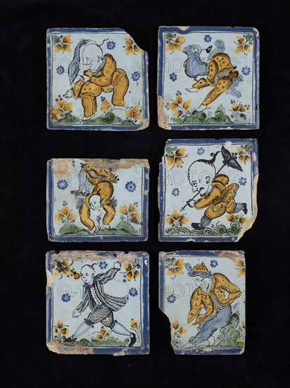 Tile with Chinese figure, 1775 - 1825 ; 1770-83. Creator: Unknown.