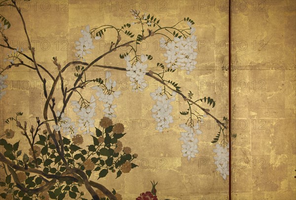 Screen with spring and summer flowers, 1st half of the 18th century. Creator: Watanabe Shiko.