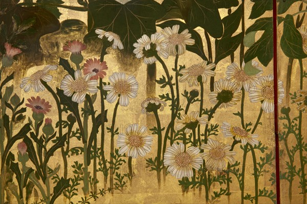 Screen with spring and summer flowers, 1st half of the 18th century. Creator: Watanabe Shiko.