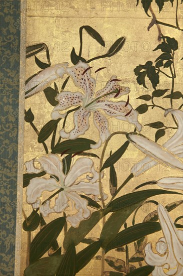 Screen with spring and summer flowers, 1st half of the 18th century. Creator: Watanabe Shiko.