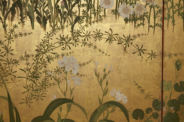 Screen with spring and summer flowers, 1st half of the 18th century. Creator: Watanabe Shiko.