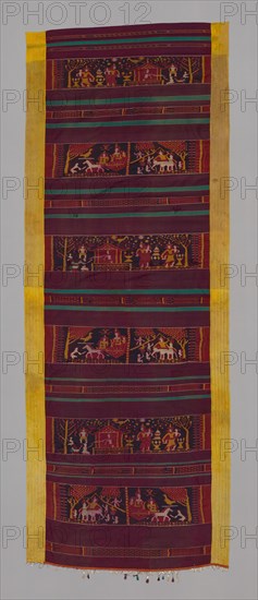 Khmer Pidan with Scenes from the Jataka Tales, Cambodia, Late 19th century. Creator: Unknown.