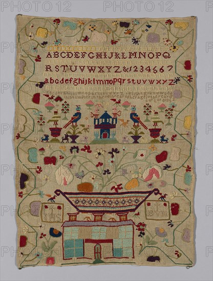 Sampler, Ireland, 1852. Creator: Elisha Ryan.