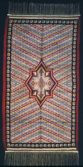 Serape (Interpretation of Mexican Saltillo Serape), Germany, 1875/1900. Creator: Unknown.