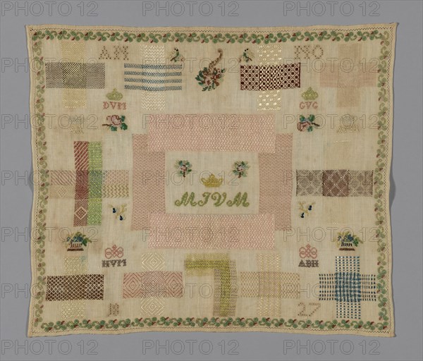 Sampler, Germany, 1827. Creator: Unknown.