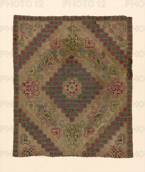 Fragment (From a Bolster Cover), Greece, 1700/1900. Creator: Unknown.