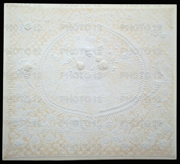Bedcover (Crib Quilt), Connecticut, 1822. Creator: Auley Odell.